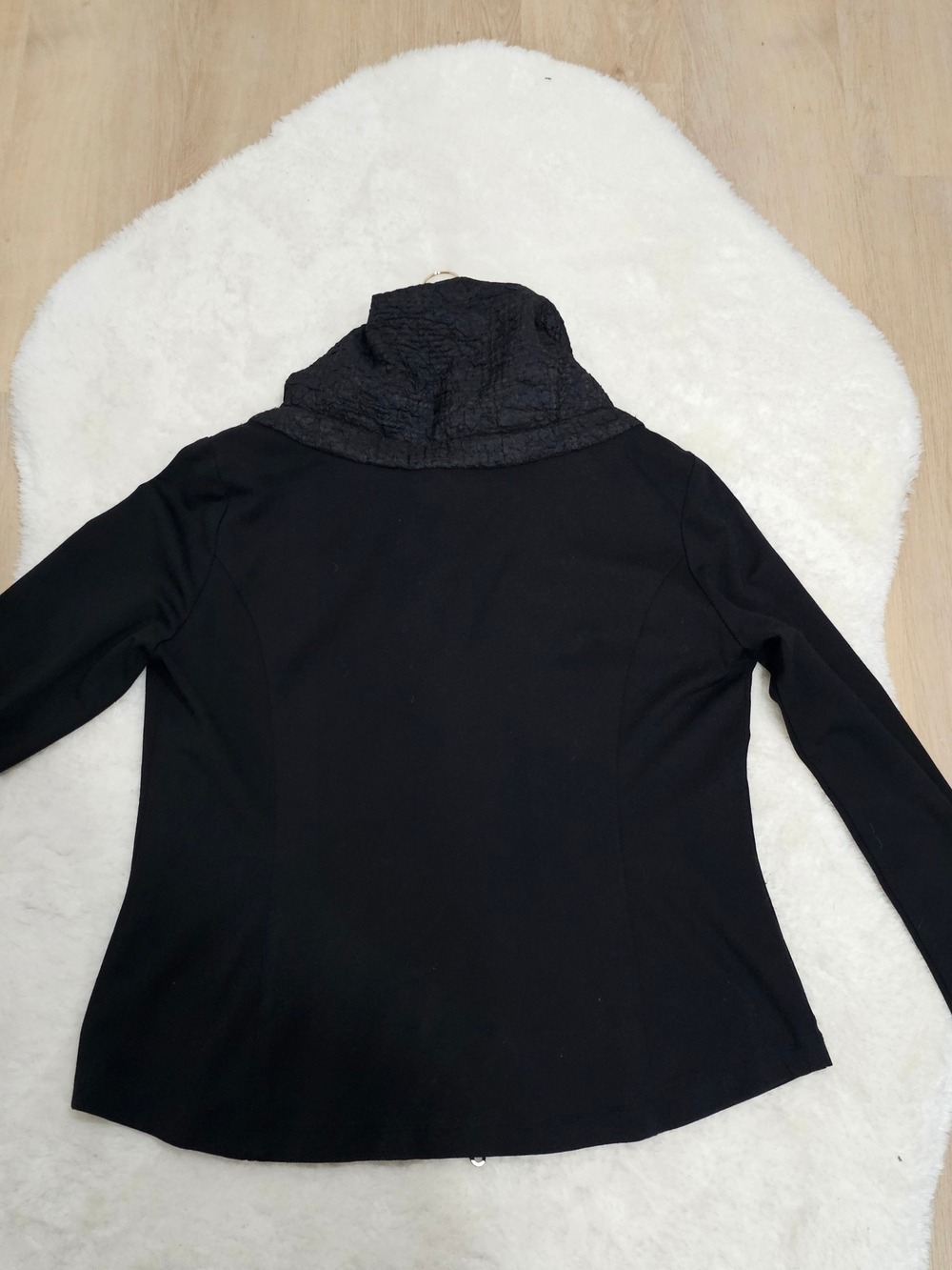 Hammock & Vine Textured Black Cowl Neck Jacket 18 Avant Garde ArtToWear Minimal - Picture 13 of 16